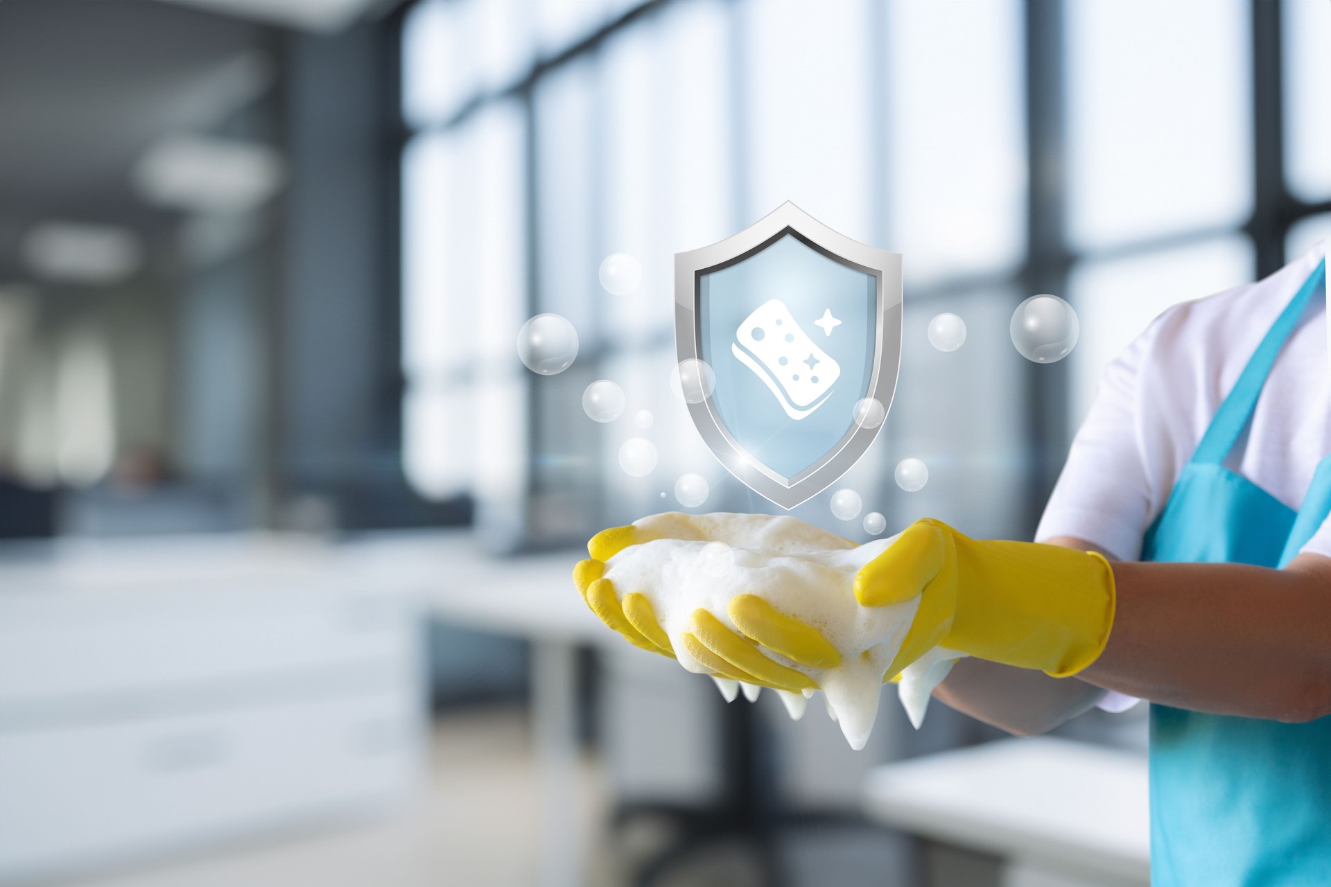 Quality office cleaning guarantee for a spotless workspace.